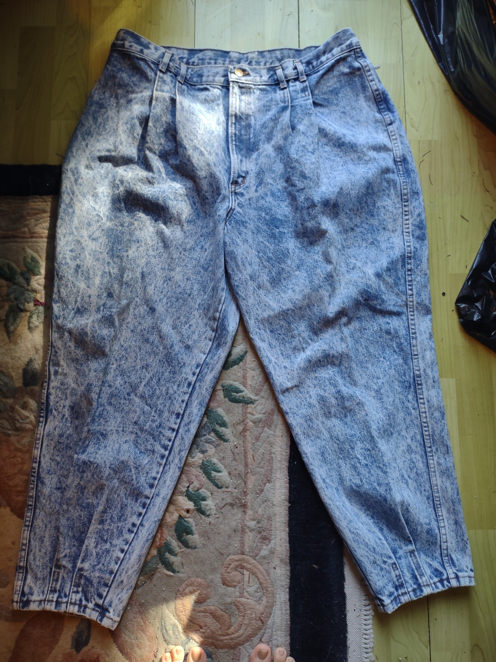 Vintage Acid-Wash Blue Women's Jeans